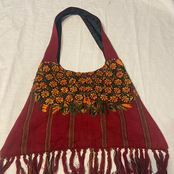 Floral Stitched Women’s Boho shoulder bag - Picture 3 of 7